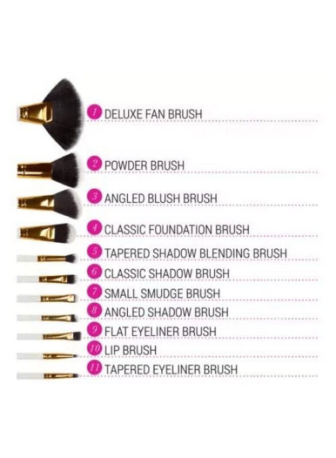 BH STUDIO PRO Dot Collection 11 Piece Brush Set (Pink) - Image 3