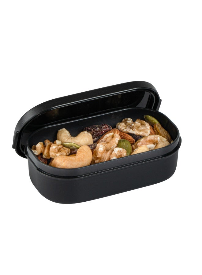Restaurantware Bento Tek 3.7 x 2.2 x 1.1 Inch Sauce Containers, 4 Black Dipping Sauce Cups With Lids - With Black Lid, Microwavable, Plastic Small Lunchbox Containers, Freezable, Dishwashable - Image 2