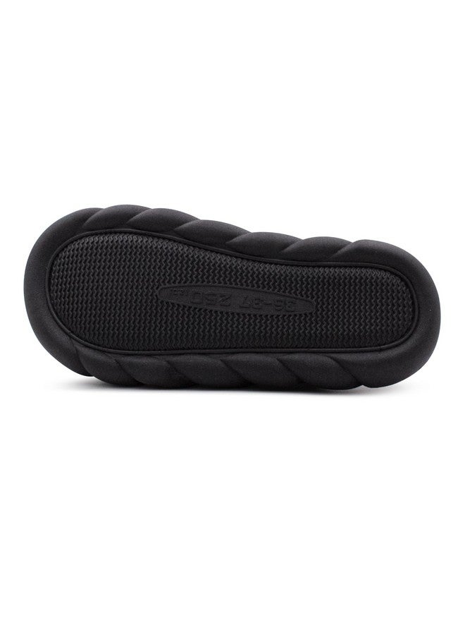 VRITRAZ Indoor Slipper, Comfort Slip On Closed Toe Warm Winter House Clog (Black, UK-6) - Image 3