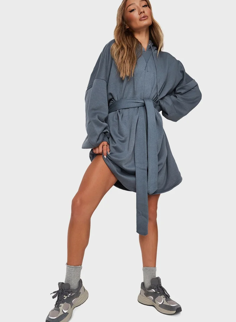 Missguided Belted Sweater Dress