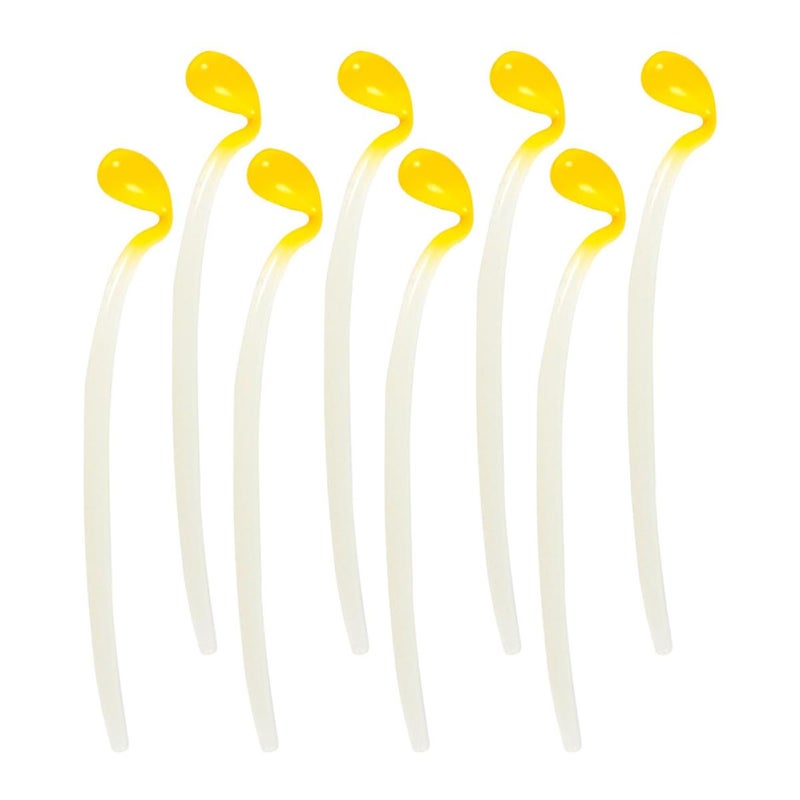 Lifelike Yellow PVC Artificial Bean Sprout Models 8pcs Kitchen Decor Simulation Food Props - Image 2