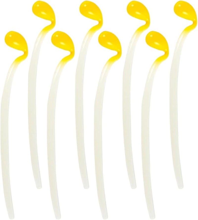 Lifelike Yellow PVC Artificial Bean Sprout Models 8pcs Kitchen Decor Simulation Food Props - Image 1
