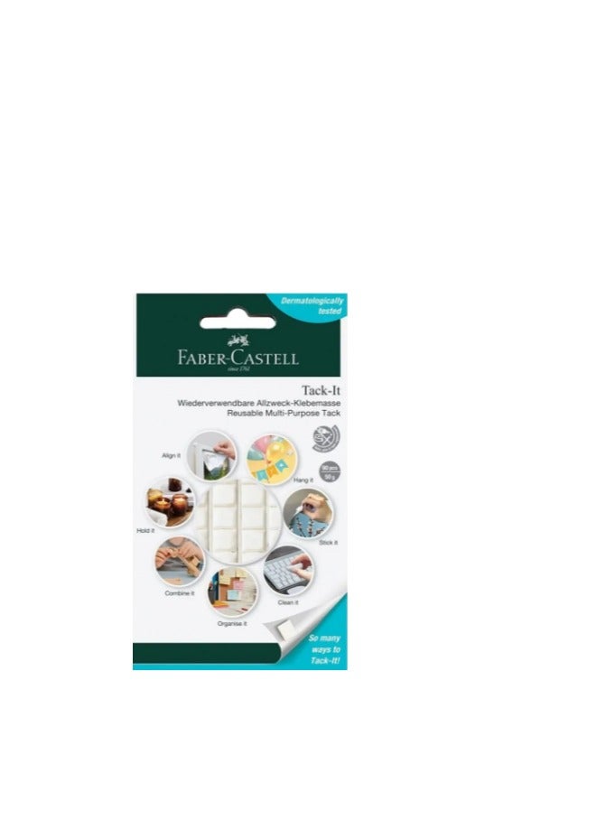 FABER-CASTELL REUsable Multi Purpose Adhesive Tack It 50gm White PACK OF 2 - Image 1