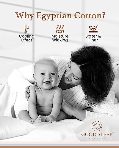 Good Sleep Bedding Split King Sheets Sets for Adjustable Bed Cotton, Luxury Sheetss, Egyptian Cotton Sheet, 5 Piece Cotton Split King Set, Sateen Sheett, 2 Fitted - 16" Deep Pocket, White - Image 5