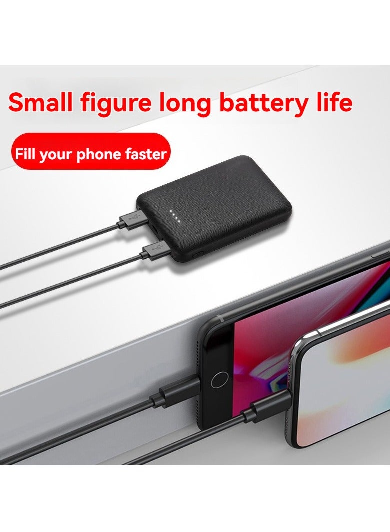 20000mah Large Capacity Power Bank Ultra-thin Anti Slip Design Portable Power Bank (Black) - Image 3