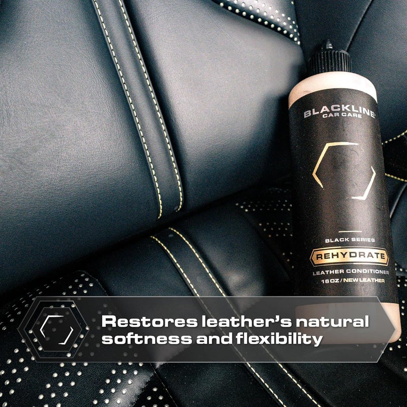 BlackLine Leather Cleaner and Conditioner Care Kit - 2 (16 Fl Oz) Bottles - Effectively Cleans And Conditions Leather Car Interiors, Shoes, Boots, Bags, Furniture, Appparel And More - Image 4