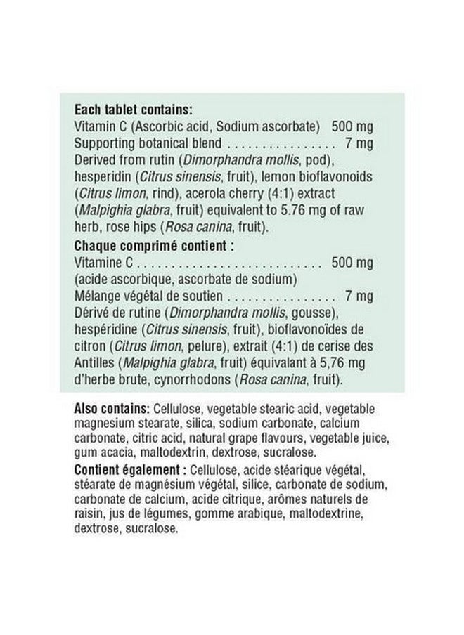Jamieson Vitamin C Chew 500Mg Grape Bonus100+20 Tabs Brand: Laboratories  - Image 3