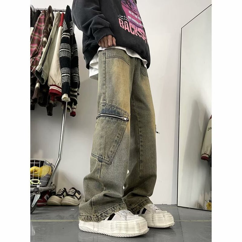 Unisex Classic Denim Jeans Loose Fit Daily Outdoor Wear - Image 2