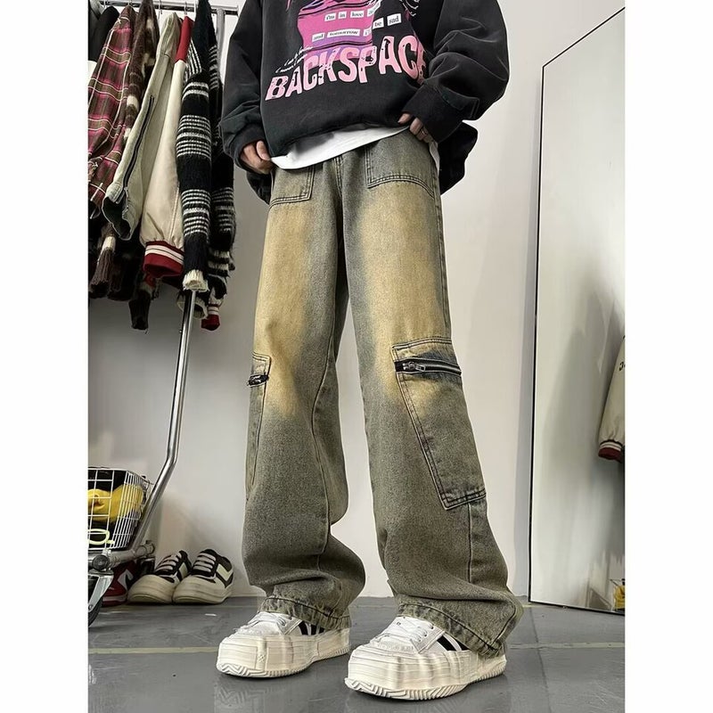 Unisex Classic Denim Jeans Loose Fit Daily Outdoor Wear - Image 3
