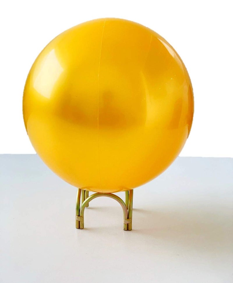 GISCO كرة الجمباز الإيقاعي لأداء الرقص | قابلة للمناورة وخفيفة الوزن مع دبوس نفخ | القطر-19 سم، 420 جرام (أصفر) - Image 2