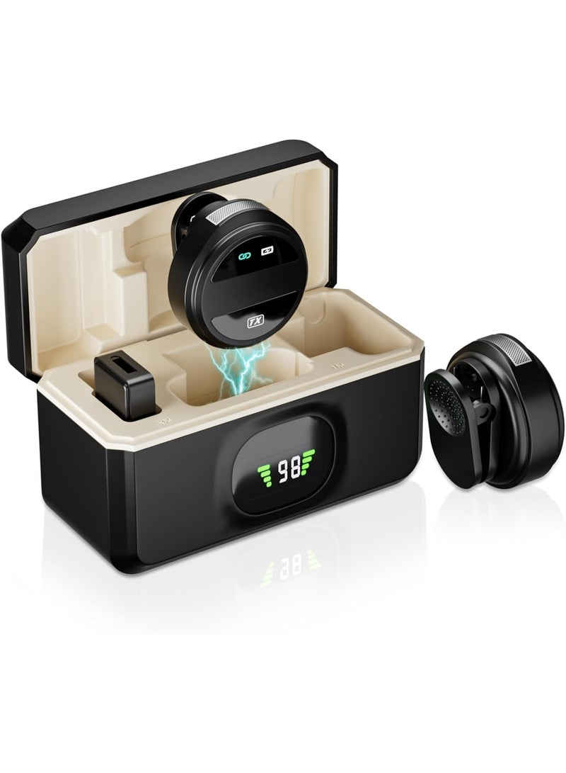 MUNTAQI Noise Reduction Mini Microphone with Charging Case – Wireless Lavalier Mic for iPhone, Android, YouTube, TikTok, Vlogging, Interviews – Portable Clip-On Mic with Smart Noise Cancellation - Image 1