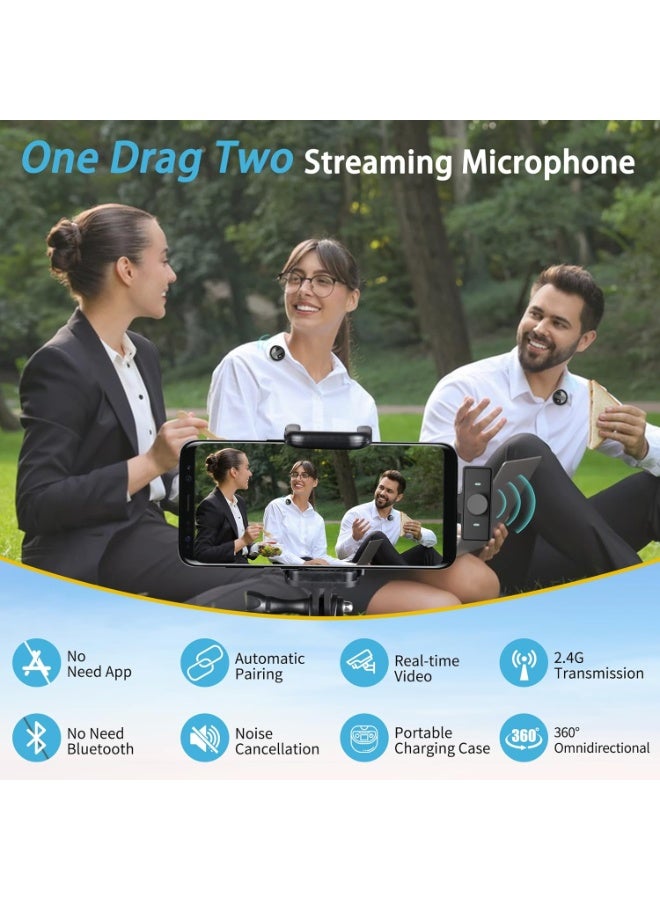 MUNTAQI Noise Reduction Mini Microphone with Charging Case – Wireless Lavalier Mic for iPhone, Android, YouTube, TikTok, Vlogging, Interviews – Portable Clip-On Mic with Smart Noise Cancellation - Image 3