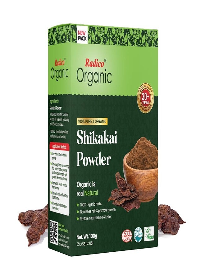 Radico Organic Shikakai Hair Treatment Powder - 100% Organic, 100% Natural Herbs For Soft, Shiny & Healthy Hair, Anti Hair Loss, Repair & Nourish Damaged Hair, Prevents Dandruff & Hair Thinning (100g) - Image 1