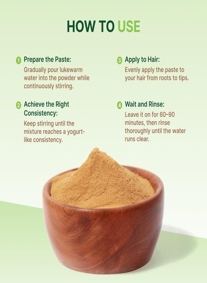 Radico Organic Shikakai Hair Treatment Powder - 100% Organic, 100% Natural Herbs For Soft, Shiny & Healthy Hair, Anti Hair Loss, Repair & Nourish Damaged Hair, Prevents Dandruff & Hair Thinning (100g) - Image 3