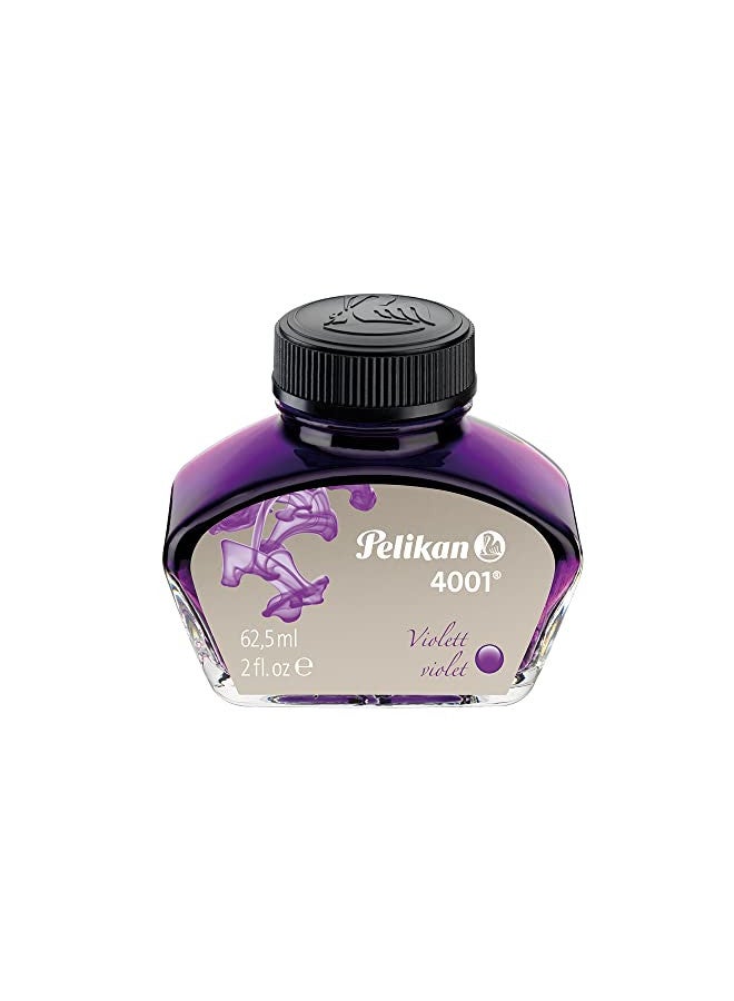 Pelikan 4001 Bottled Ink for Fountain Pens, Violet, 62.5ml, 1 Each (329193) - Image 1
