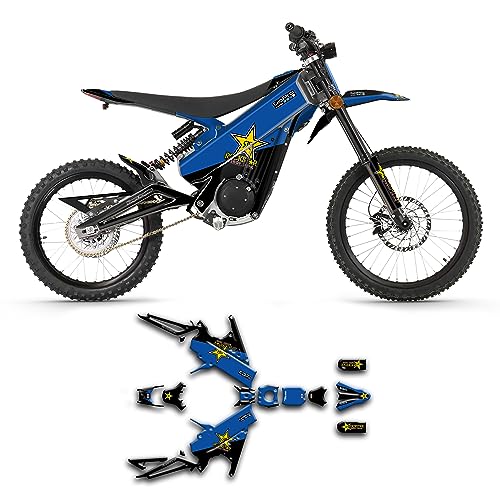 Kungfu Graphics Decal Kit for Talaria Dirt Bike X3 XXX (with Headlight Graphic) Blue Black, TLX3MX523N005-KR - Image 1