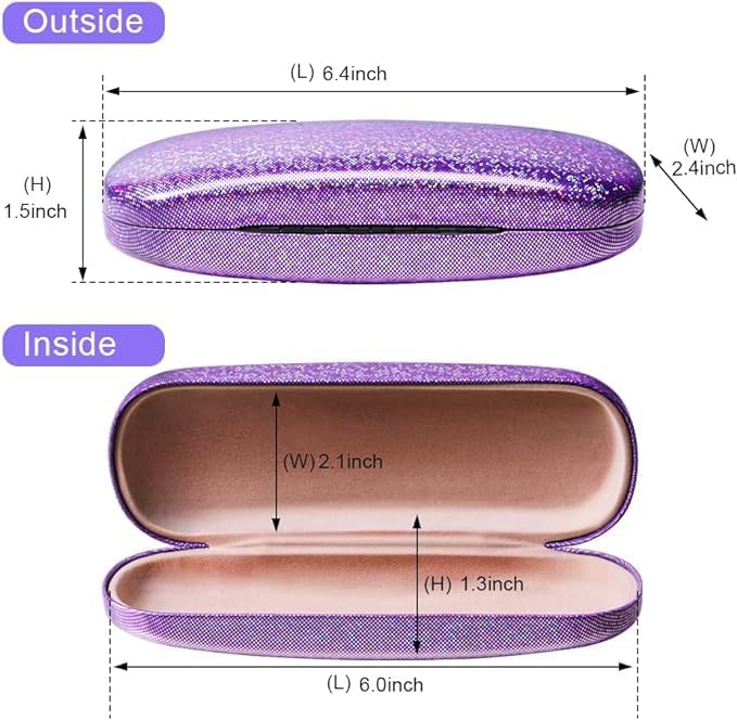 ZONLY Eyeglasses Case,(4 Piece) Unisex Hard Shell Eyeglasses Cases Protective Case For Glasse - Image 3
