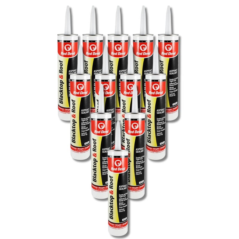 Red Devil 063612 Blacktop and Roof Repair Sealant 101 fl oz Black 12 Pack