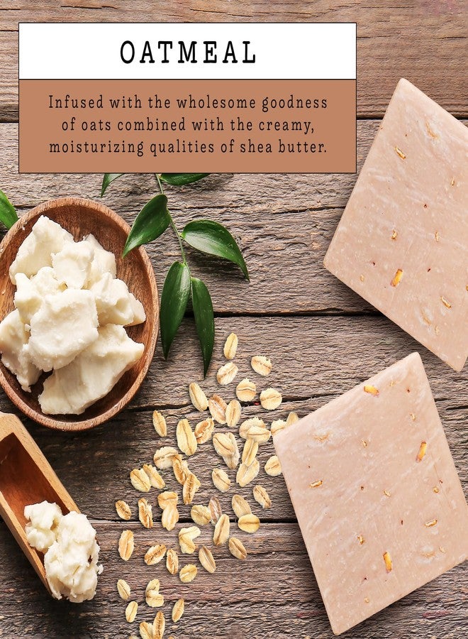 LOVERY Handmade Goat Milk Soap Made in USA With Organic Shea Butter - Oatmeal Goats Milk Soap Bar, All Natural Soap Bar Made with Organic Goat Milk - 3 Pack - Image 3