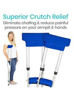 Arabest Premium Crutch Pads and Hand Grips for Adult and Youth Walking Crutches - Comfortable Machine Washable Padding with Moisture Wicking and Odor Reducing Properties  - Image 2
