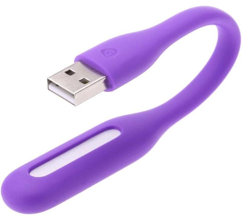 موان مصباح LED صغير بمنفذ USB - مصباح مرن محمول بزاوية قابلة للتعديل للباور بانك والكمبيوتر واللاب توب والكيبورد | مصباح قراءة متعدد الالوان موفر للطاقة للكتب والاستخدام الخارجي" - Image 1