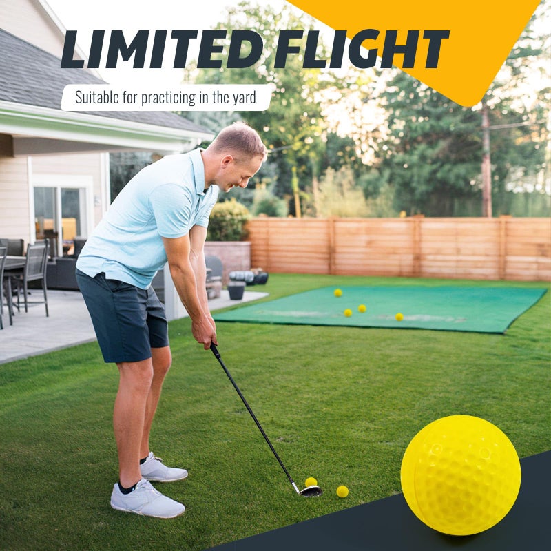 JAYA 24 Pack Foam Golf Practice Balls, Realistic Feel and Limited Flight, Soft for Indoor or Outdoor Training, Yellow - Image 3