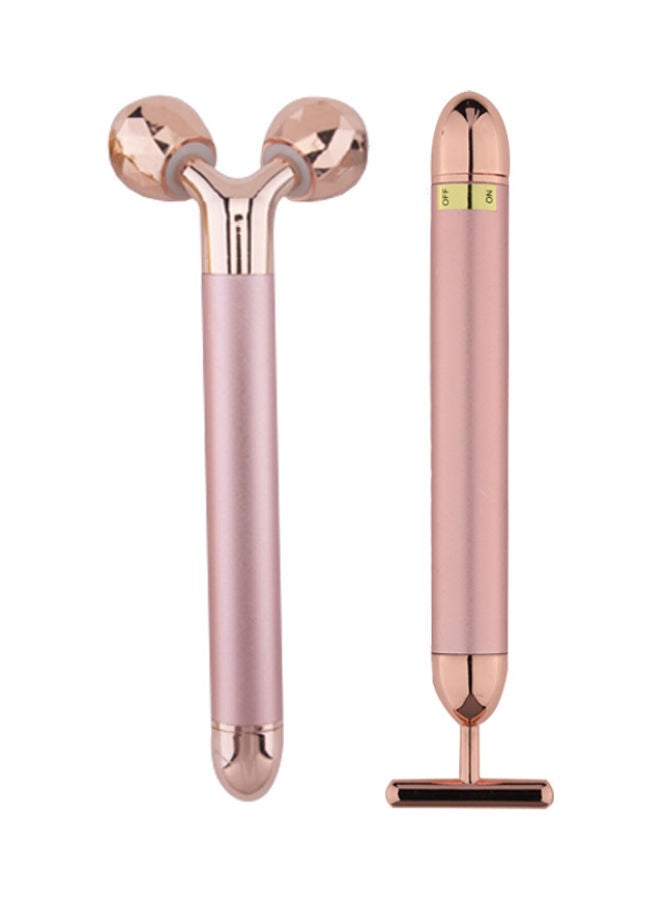 Captaintech 3D Facial And Electric Roller Rose Gold 15.6cm