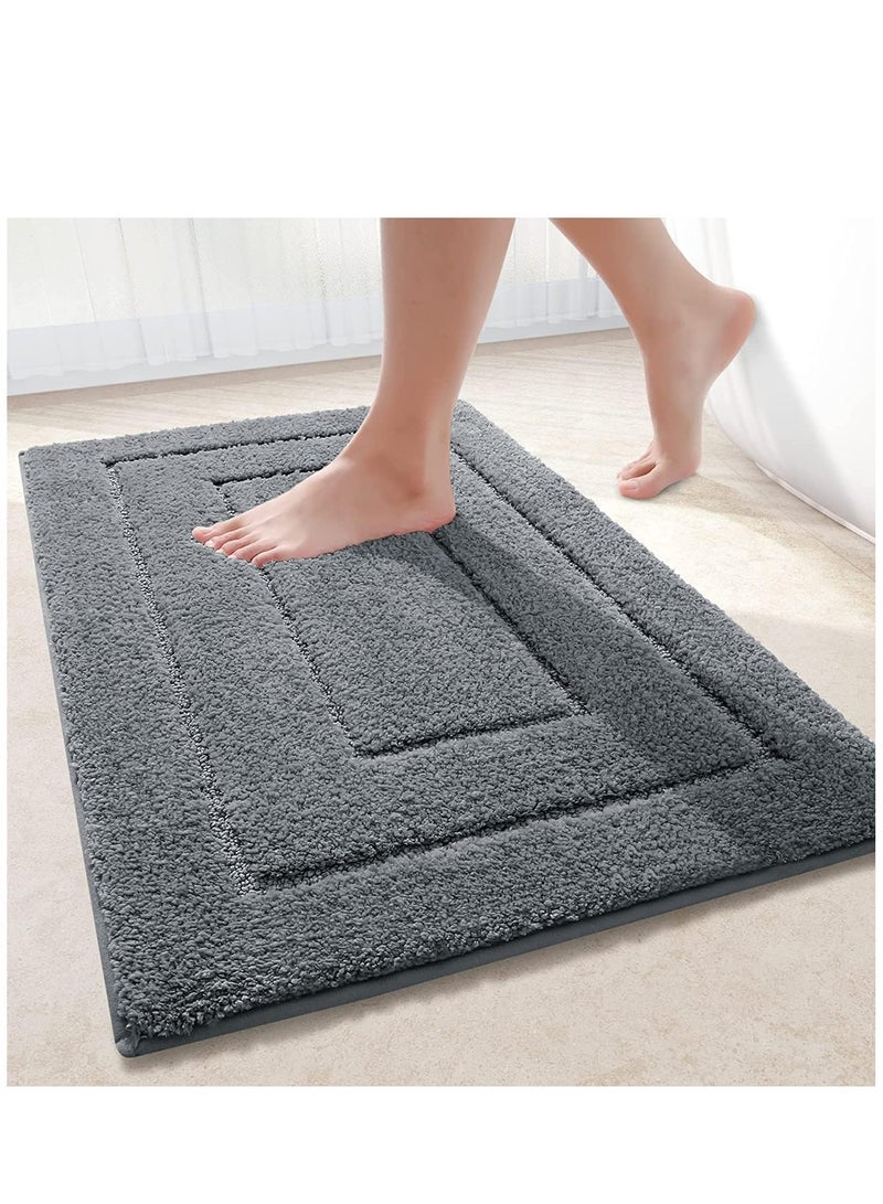 Captaintech Bathroom Rugs, Soft and Absorbent Microfiber Bath Rugs, Non-Slip Bath Carpet, Machine Wash Dry Bath Mats for Bathroom Floor, Tub and Shower (24 x 16 - Image 1