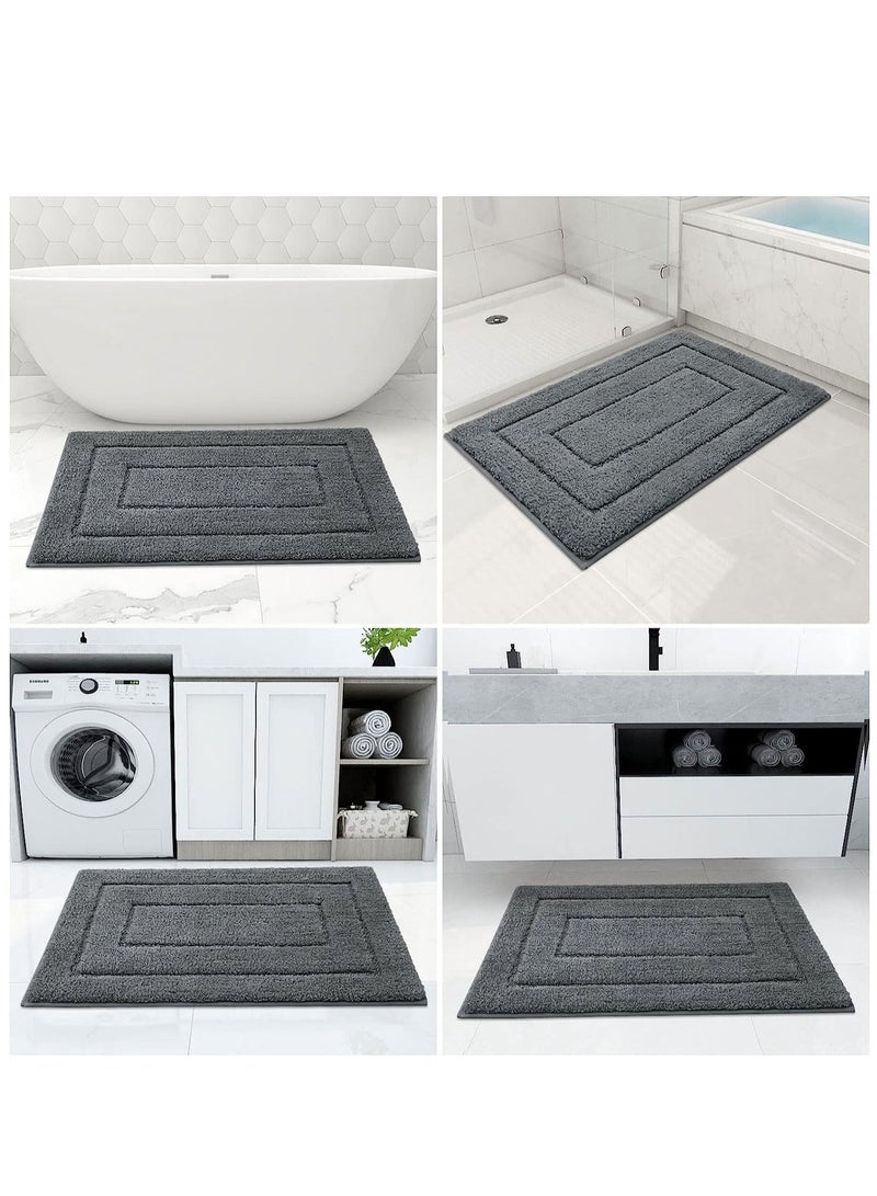 Captaintech Bathroom Rugs, Soft and Absorbent Microfiber Bath Rugs, Non-Slip Bath Carpet, Machine Wash Dry Bath Mats for Bathroom Floor, Tub and Shower (24 x 16 - Image 5