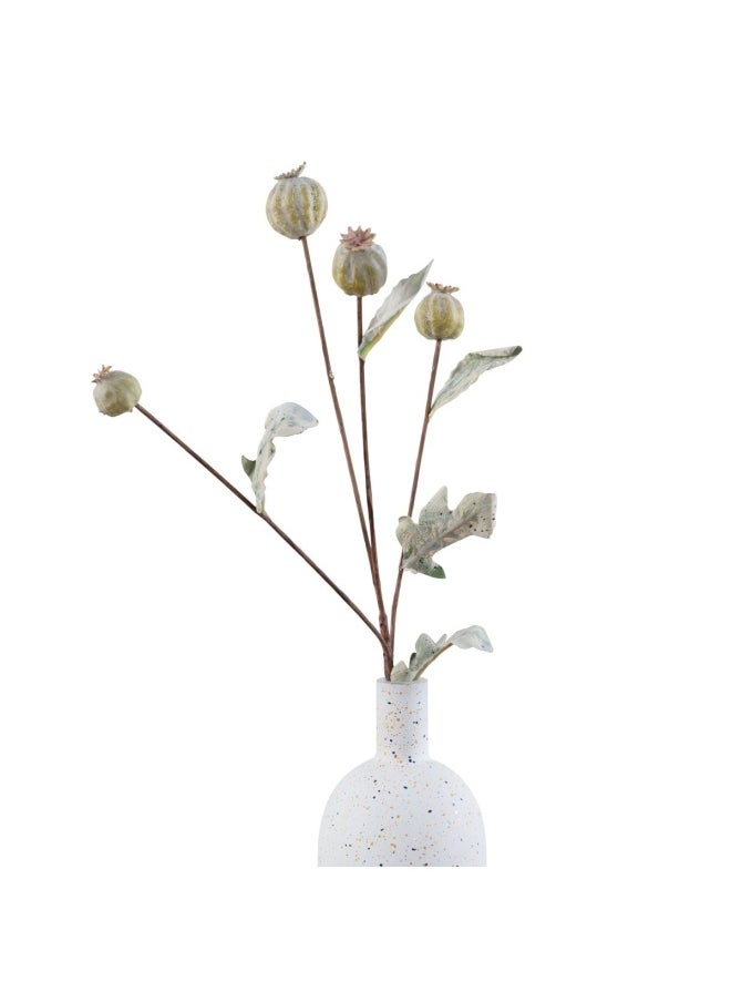 Pan Home - Artificial Poppy Fruit 61cm White - Image 1