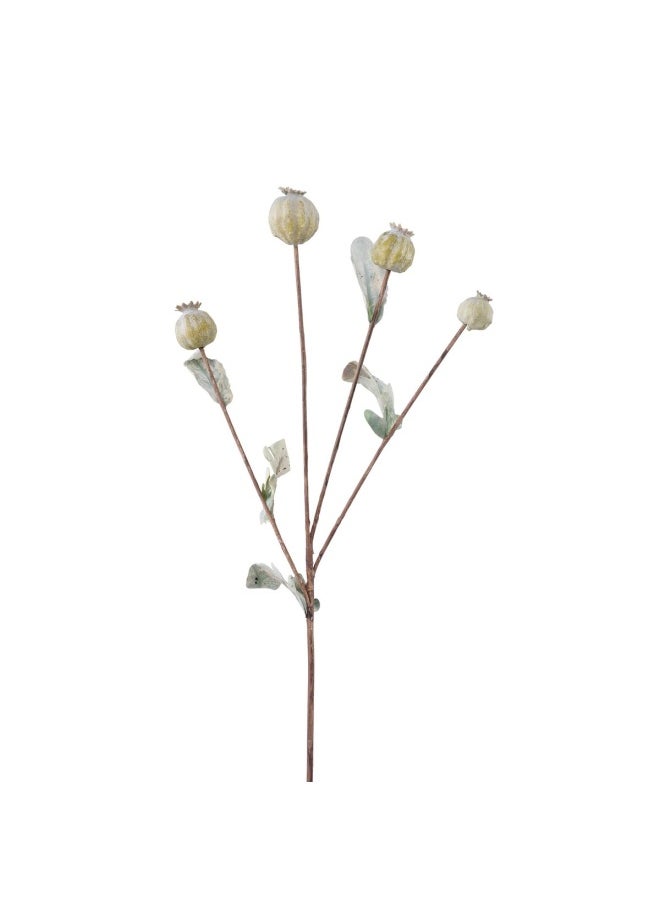 Pan Home - Artificial Poppy Fruit 61cm White - Image 1