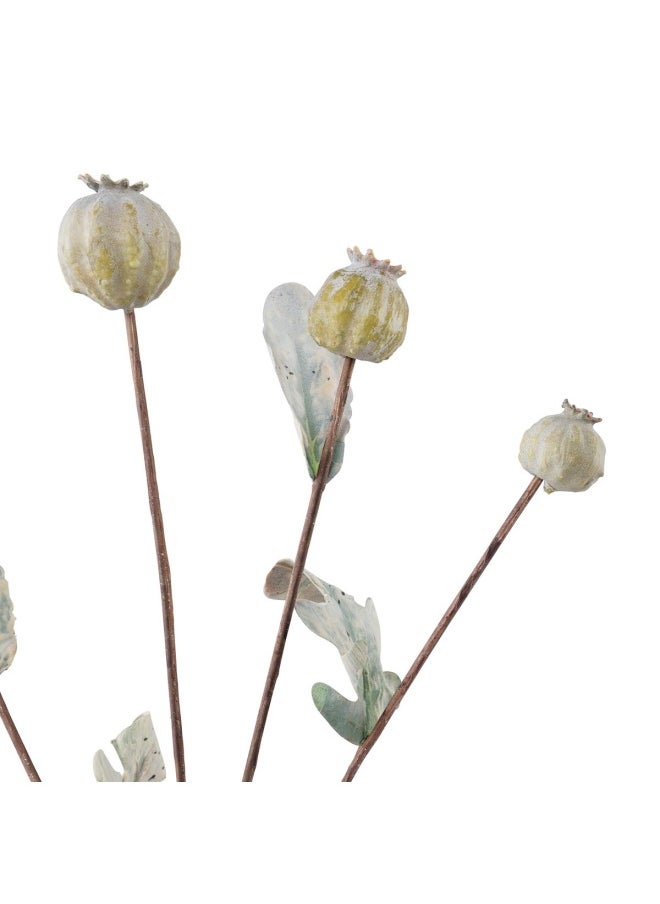 Pan Home - Artificial Poppy Fruit 61cm White - Image 1