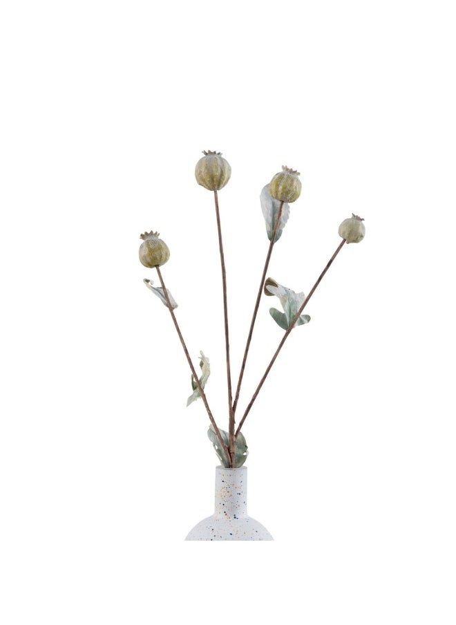 Pan Home - Artificial Poppy Fruit 61cm White - Image 1