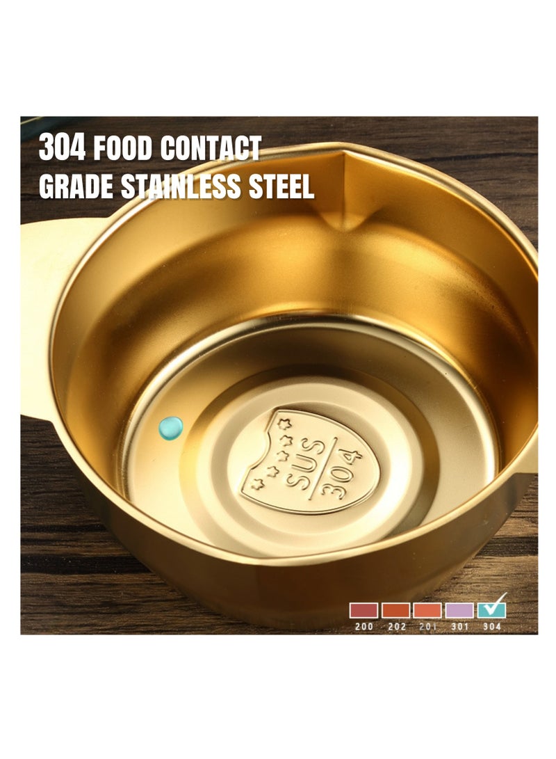 NOVOLAN Manual Juicer 304 Stainless Steel Citrus Juicer for Lemon & Orange, Handheld Press Tool with Storage Bowl, Elegant Gold Finish, Ideal for Fresh Juice Extraction at Dorms, Home, Restaurants - Image 2