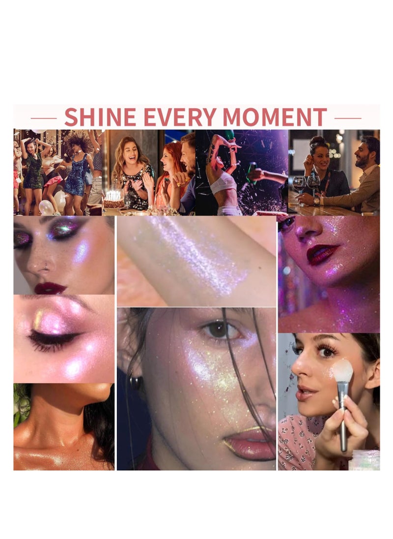 Bestland - BestLand Holographic Body Glitter Gel - Cosmetic-Grade, Christmas Glitter Makeup for Face, Body, and Hair, Safe and Easy to Use, Perfect for Festivals Parties, Vegan & Cruelty Free (02 Stardust Pink) - Image 1