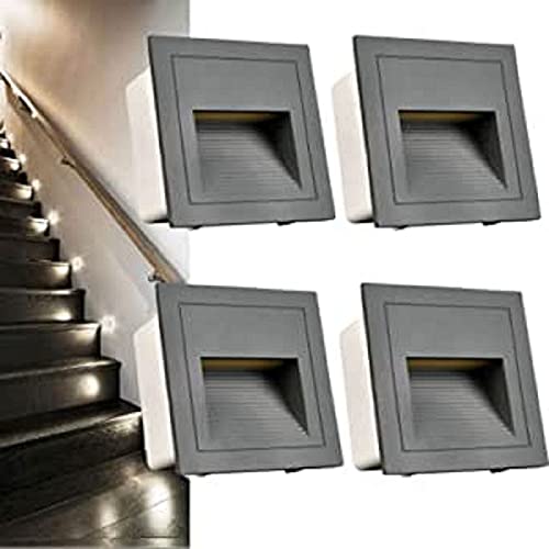 SEER Metal Wall Light 3 Watt 2 Modular LED Indoor/Outdoor Exterior Step Light/Foot Light Fixture Lamp | Warm White (Yellow) Pack of 1 - Image 4