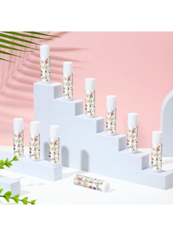 Siifert 50 Pcs Wedding Bridal Shower Lip Balm Bulk Wildflower Wedding Bachelorette Favor Vanilla Lip Balm Favors Chapped Sticks Pack Bulk Bridesmaid Gifts Small Thank You Gifts for Women Guests - Image 2