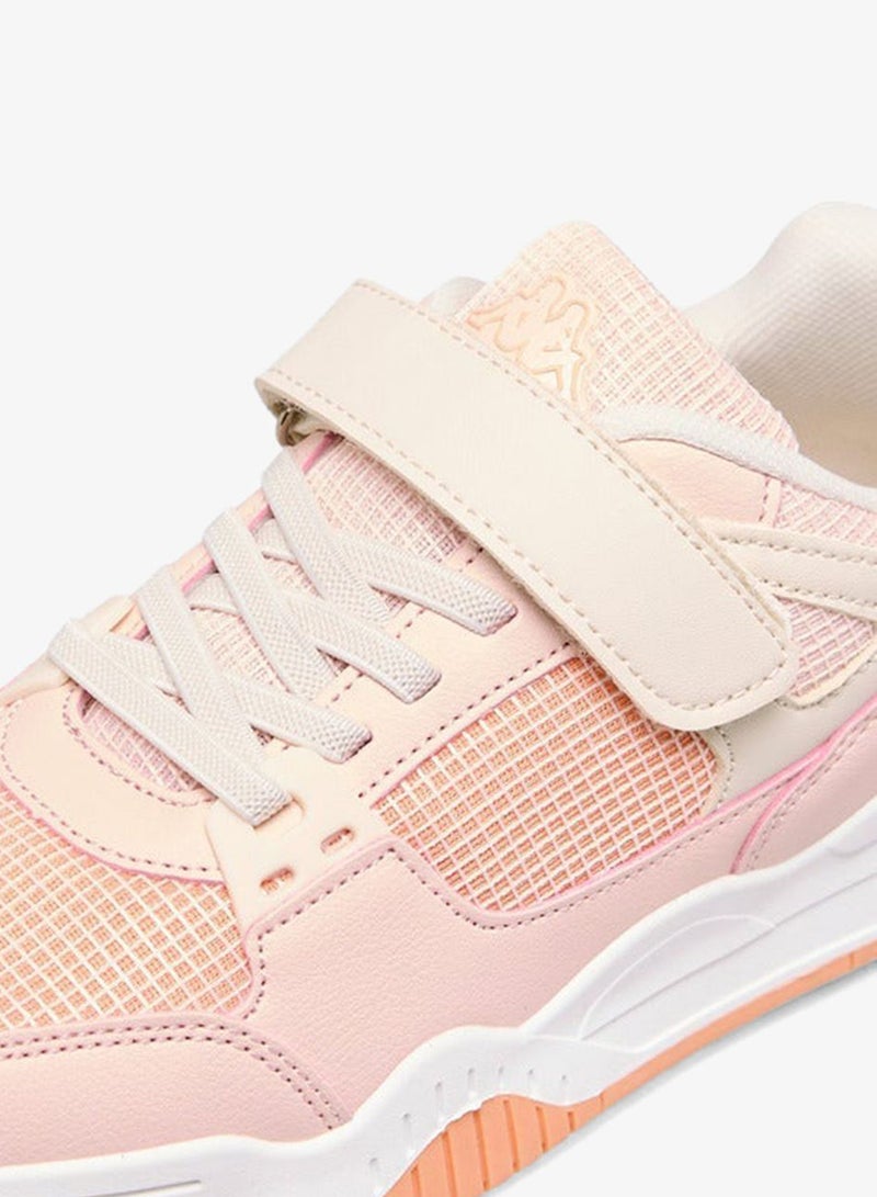 Kappa Girls' Panelled Sneakers with Hook and Loop Closure - Image 4