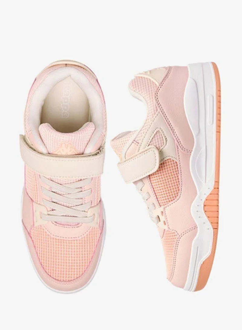 Kappa Girls' Panelled Sneakers with Hook and Loop Closure