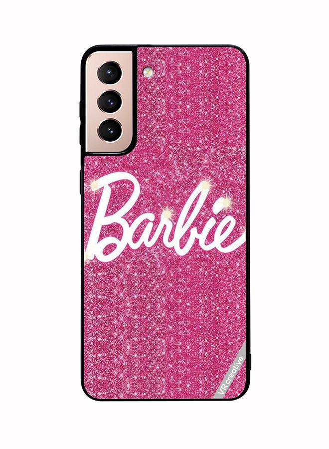 VR CREATIVE Protective Case Cover For Samsung Galaxy S21 5G Sparkling Barbie Design Multicolour - Image 1
