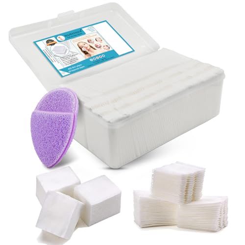 Majestique Cotton Face Pads & Finger Reusable Sponge - Makeup Removing Wipes With Soft Touch for Eye, Face Cleansing Tissues, Pure Cotton Pad for Toner - 460 Count - Image 1