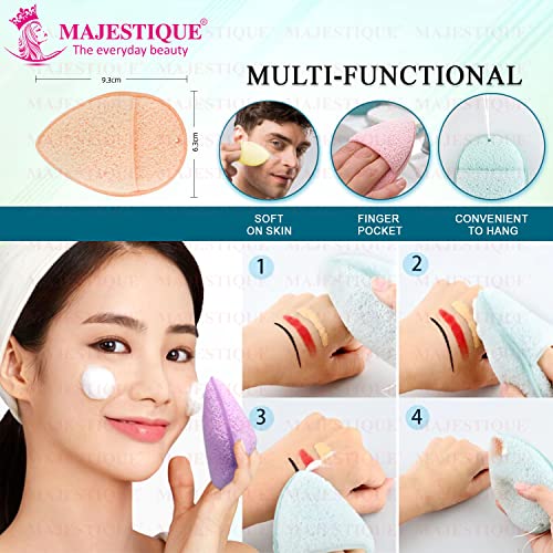 Majestique Cotton Face Pads & Finger Reusable Sponge - Makeup Removing Wipes With Soft Touch for Eye, Face Cleansing Tissues, Pure Cotton Pad for Toner - 460 Count - Image 2