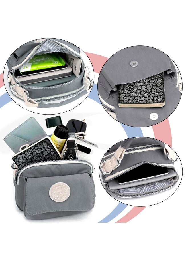 Storite Women's Stylish Small Lightweight Sling Crossbody Shoulder Bag, Portable Handbag Bag With Inner Padded Pocket & Adjustable Strap (Grey,21x10x17cm) - Image 4