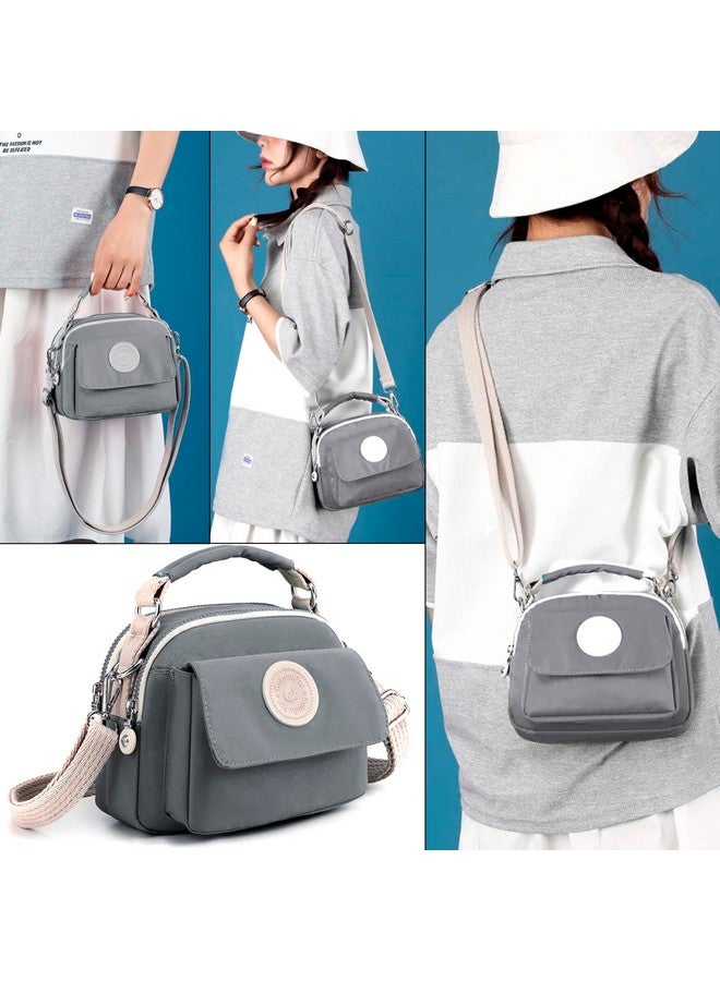 Storite Women's Stylish Small Lightweight Sling Crossbody Shoulder Bag, Portable Handbag Bag With Inner Padded Pocket & Adjustable Strap (Grey,21x10x17cm) - Image 5