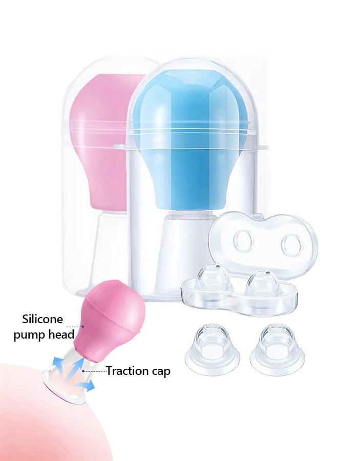 4 Pieces Nipple Suction Cups Nipple Corrector Sucker for Breastfeeding Inverted Flat Nipples Aspirator Puller - Image 1