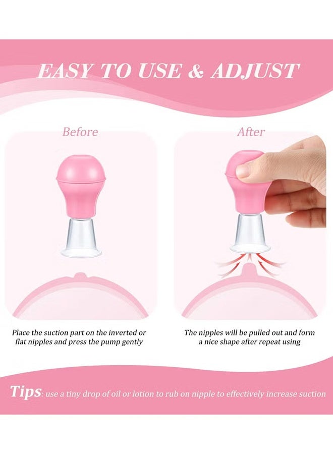 4 Pieces Nipple Suction Cups Nipple Corrector Sucker for Breastfeeding Inverted Flat Nipples Aspirator Puller - Image 3