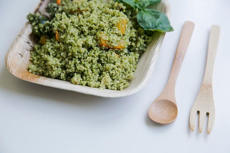 PacknWood طبق مربع من ورق النخيل بزوايا مدورة (حزمة من 100) ، PacknWood - أطباق خشبية قابلة للتحلل وصديقة للبيئة (6" × 6" × 0.8") 210BBA1717 - Image 2