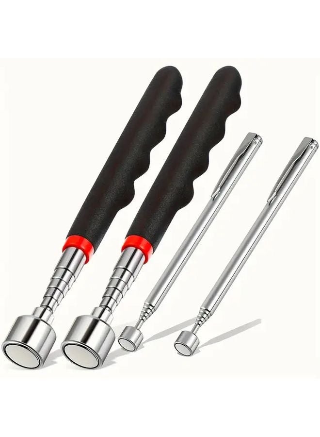Silvery 3 In 1 Telescopic Magnetic Pickup Tool With Non Slip Grip Ergonomic Handle - Image 2