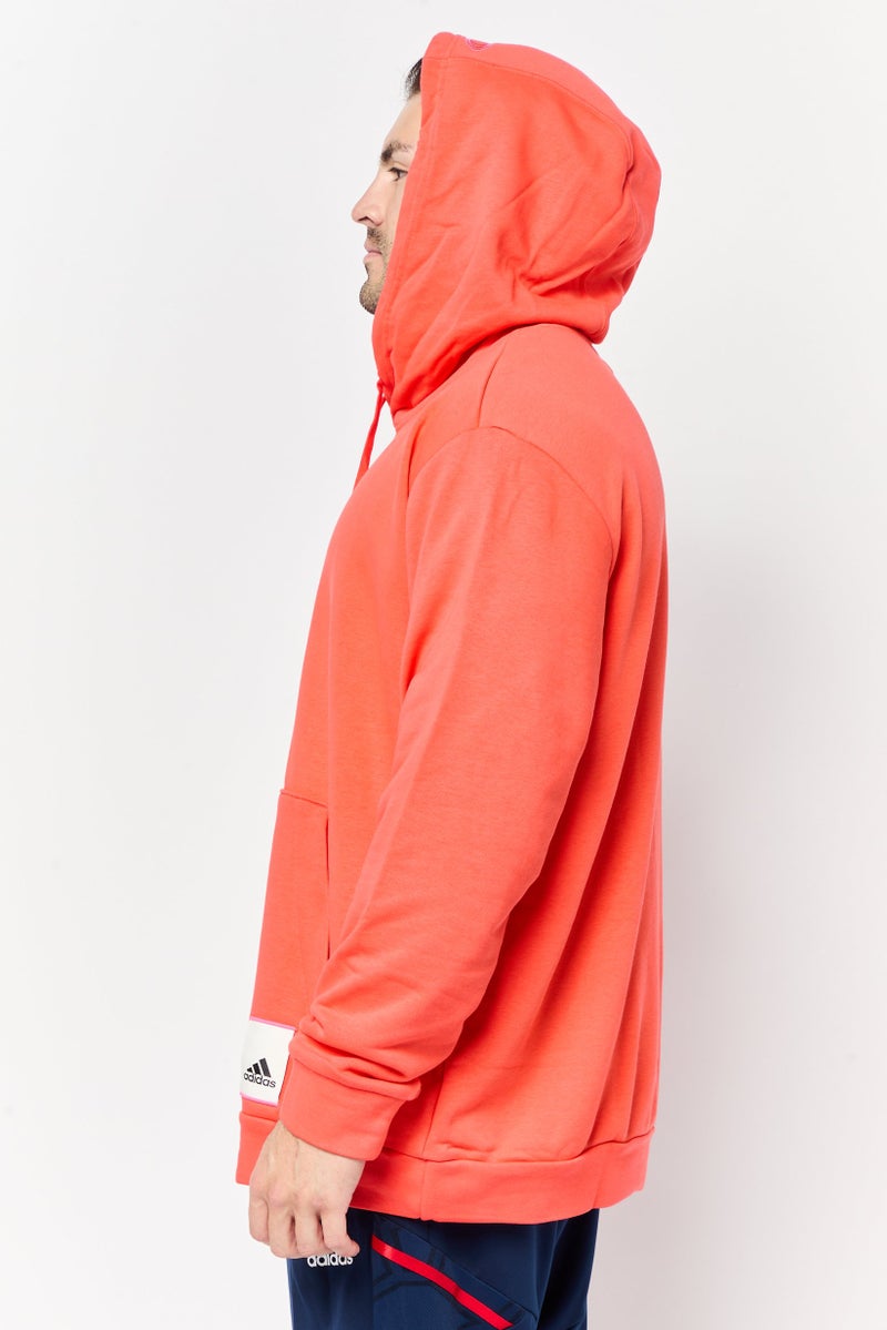 Adidas Men Sportswear Fit Long Sleeve Outdoor Hoodie, Red  - Image 3