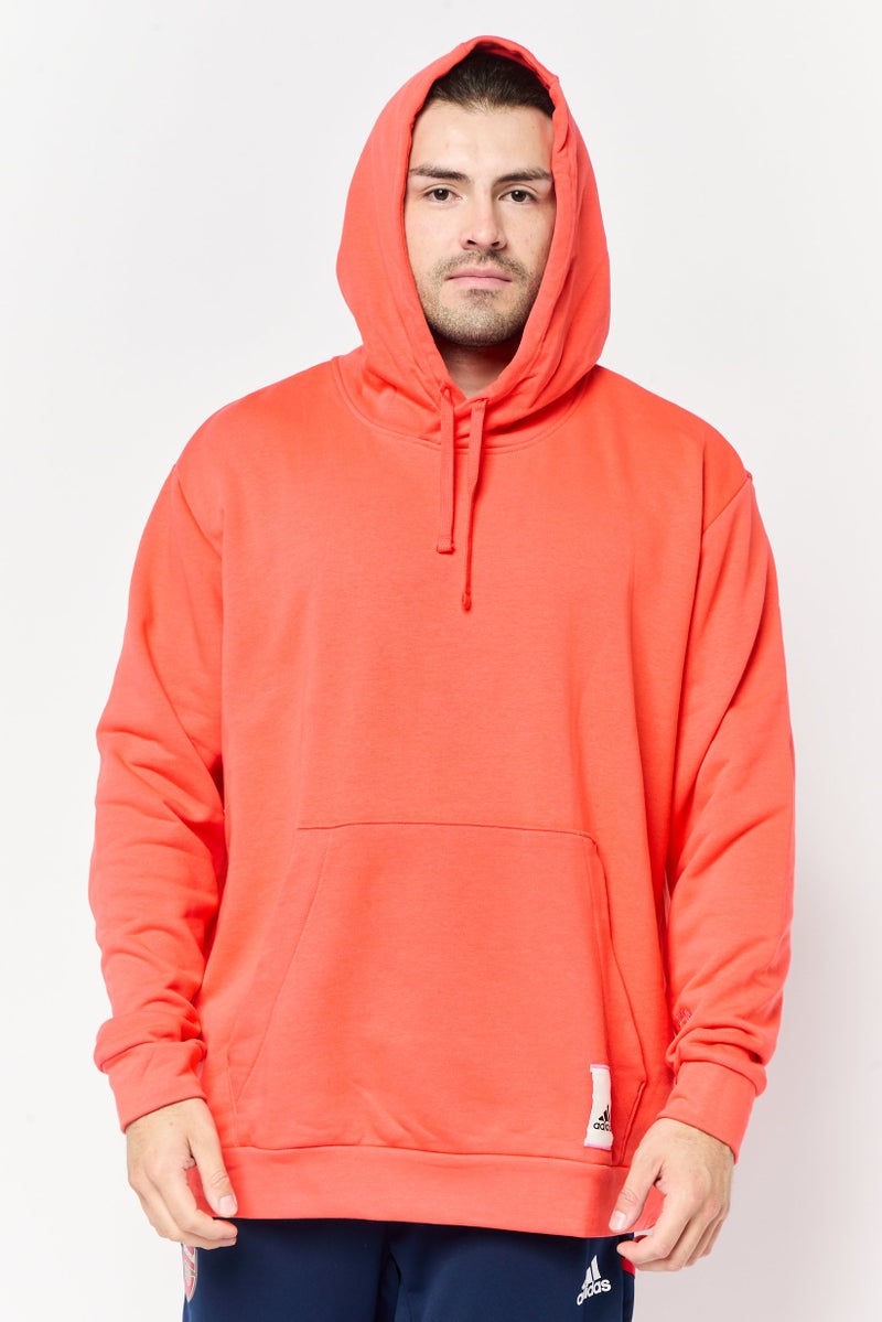 Adidas Men Sportswear Fit Long Sleeve Outdoor Hoodie, Red  - Image 1